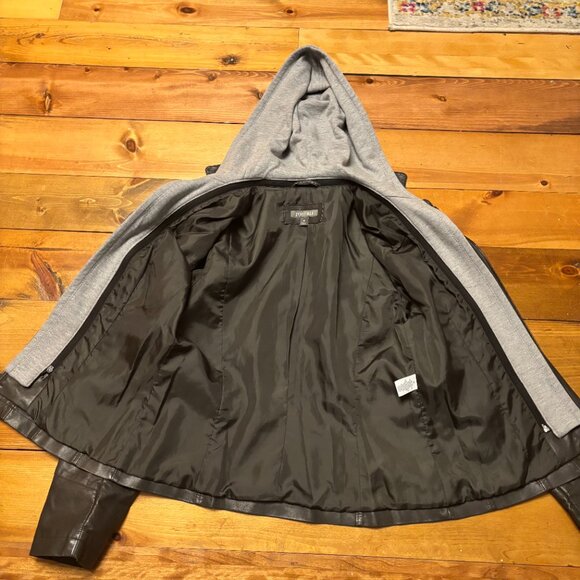 Roz & Ali Faux Leather Hooded Jacket - Picture 5 of 6